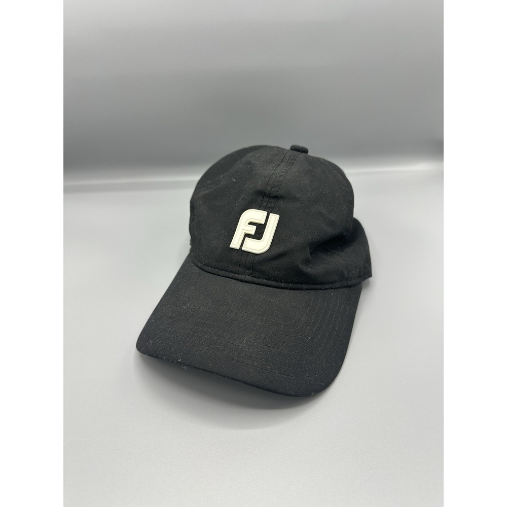 FOOTJOY Golf Hat DryJoys FJ Black Adjustable Size Strapback